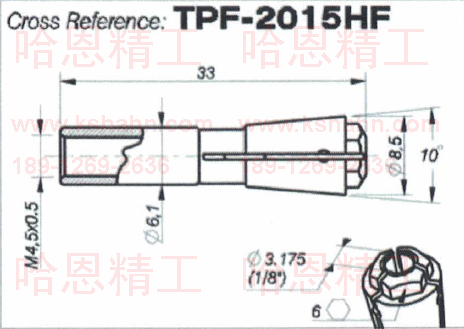 TECNOPINZ COLLET TPF-2015HF TOSHIBA-TUNGALOY