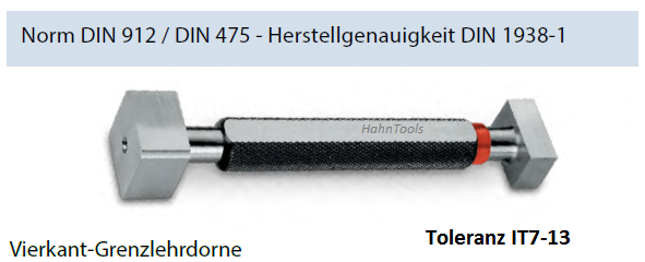 四方塞规Norm DIN 912 / DIN 475